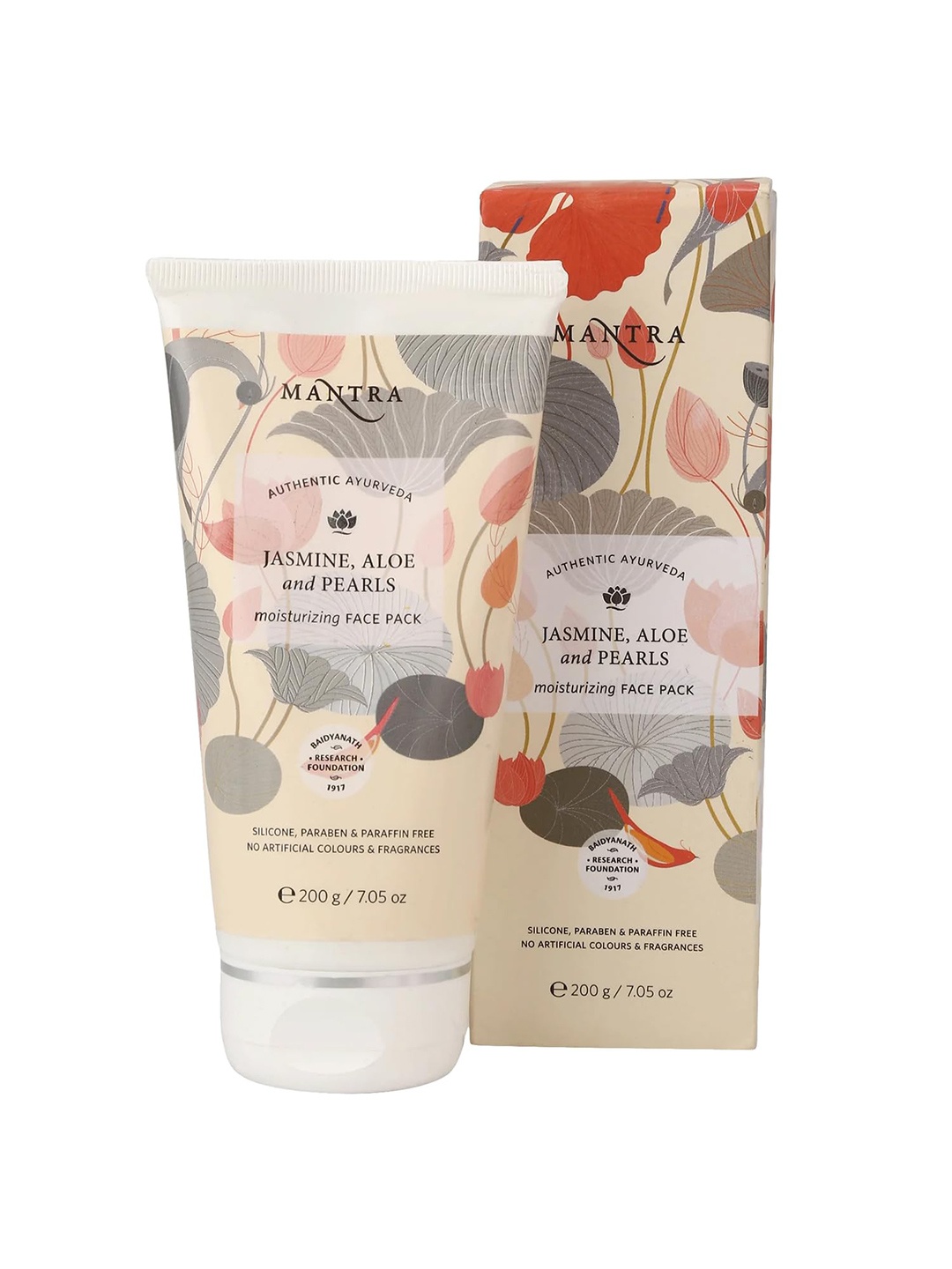 

Mantra Herbal Jasmine Aloe & Pearls Moisturizing Face Pack - 200 g, Cream