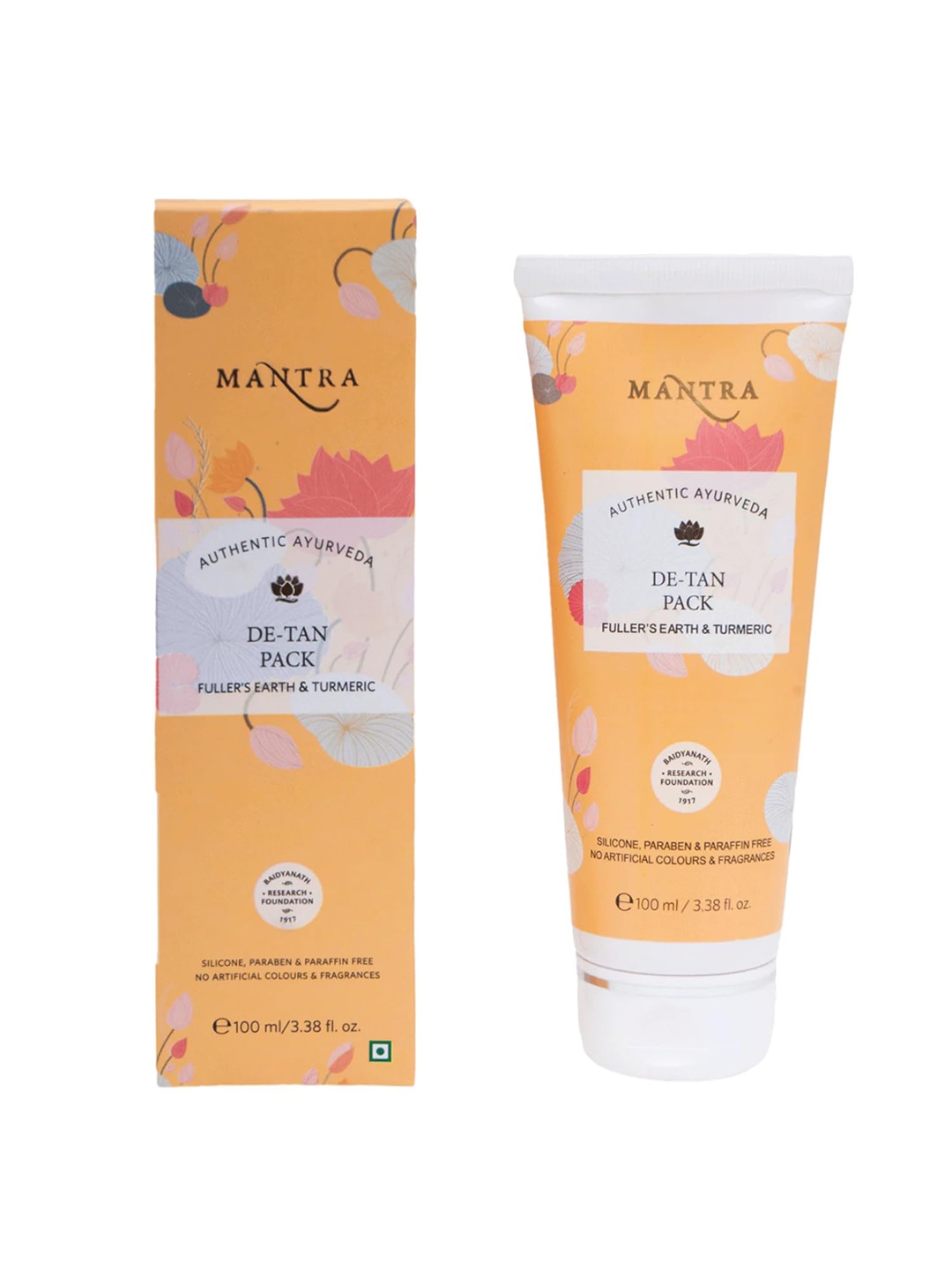 

Mantra Herbal De-Tan Face Pack with Fuller's Earth & Turmeric - 100 ml, Orange