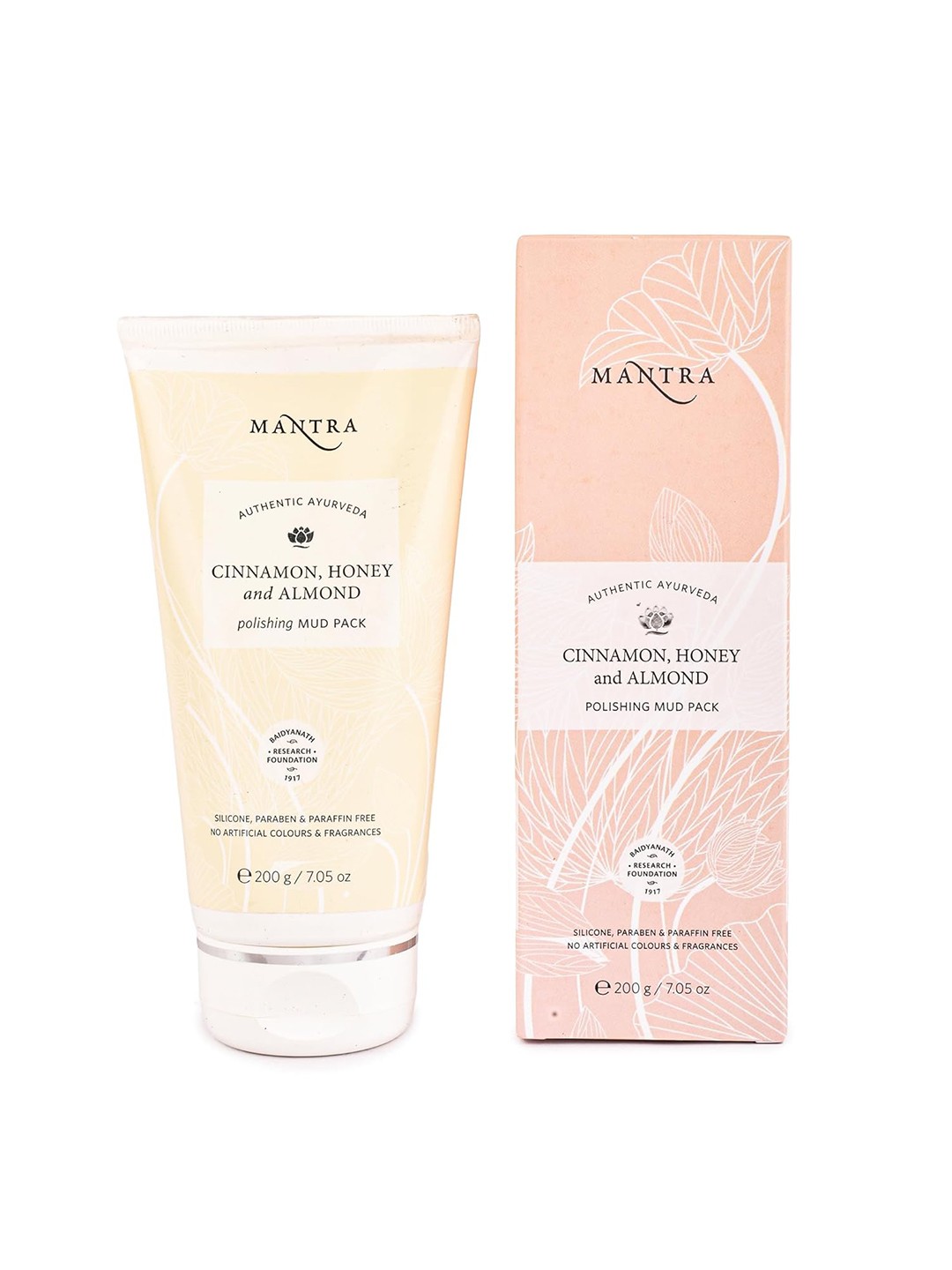 

Mantra Cinnamon Honey and Almond Polishing Mud Pack - 200 g, Pink