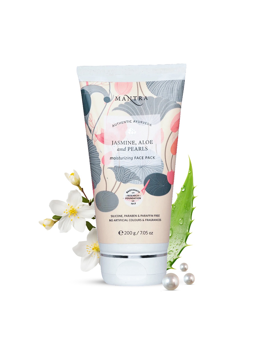 

Mantra Jasmine Aloe & Pearls Moisturizing Face Pack - 200 g, Green