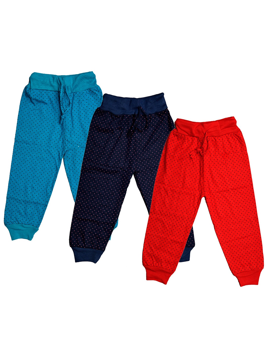 

IndiWeaves Girls Pack Of 3 Printed Pure Cotton Capris, Blue