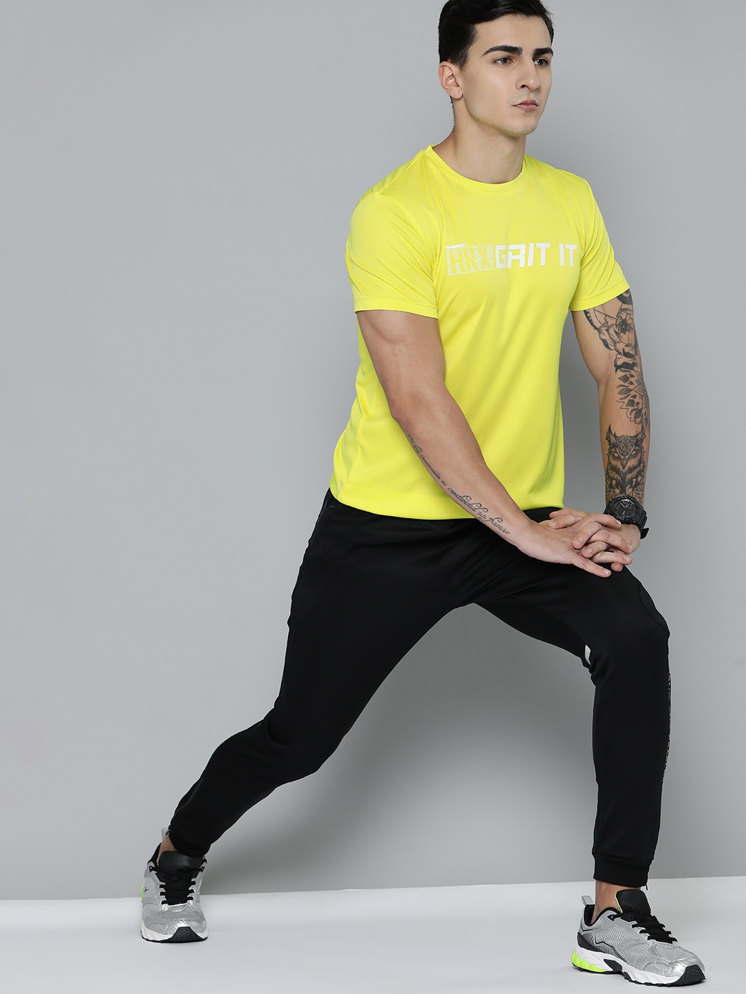 

HRX by Hrithik Roshan Printed Rapid-Dry Training T-shirt, Lime green