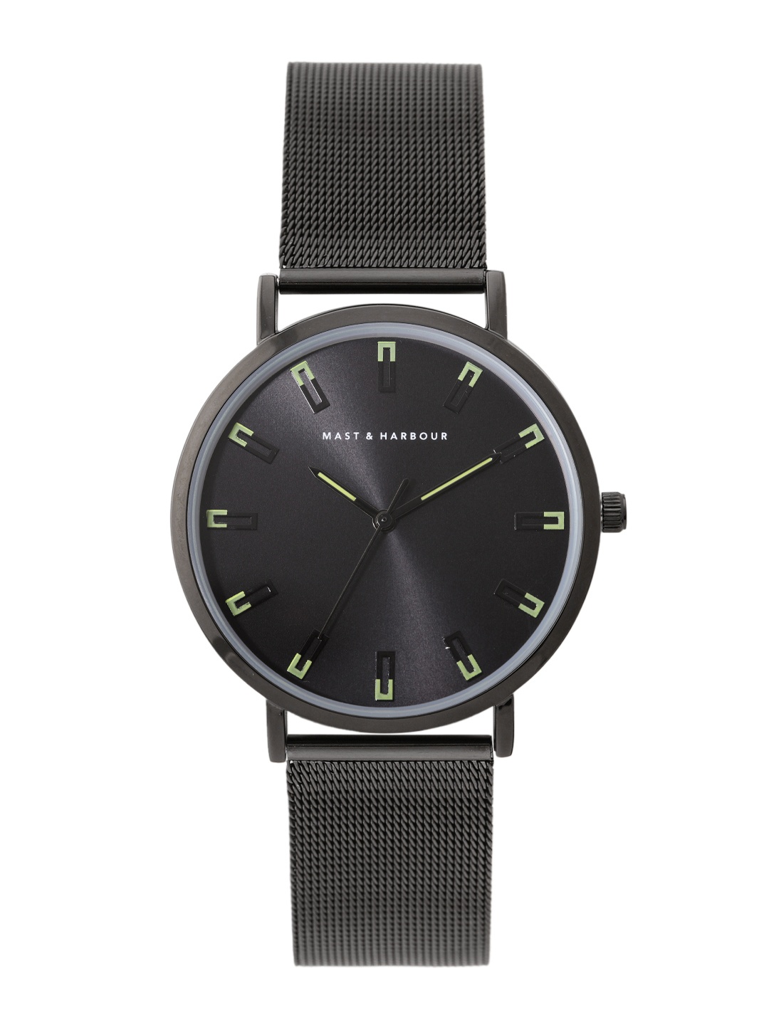 

Mast & Harbour Men Braided Straps Analogue Watch MFB-PN-LH-LW3279M-BLACK