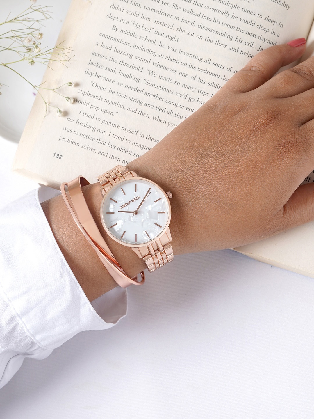 

JOKER & WITCH Women Watch Gift Set JWBS901, Rose gold