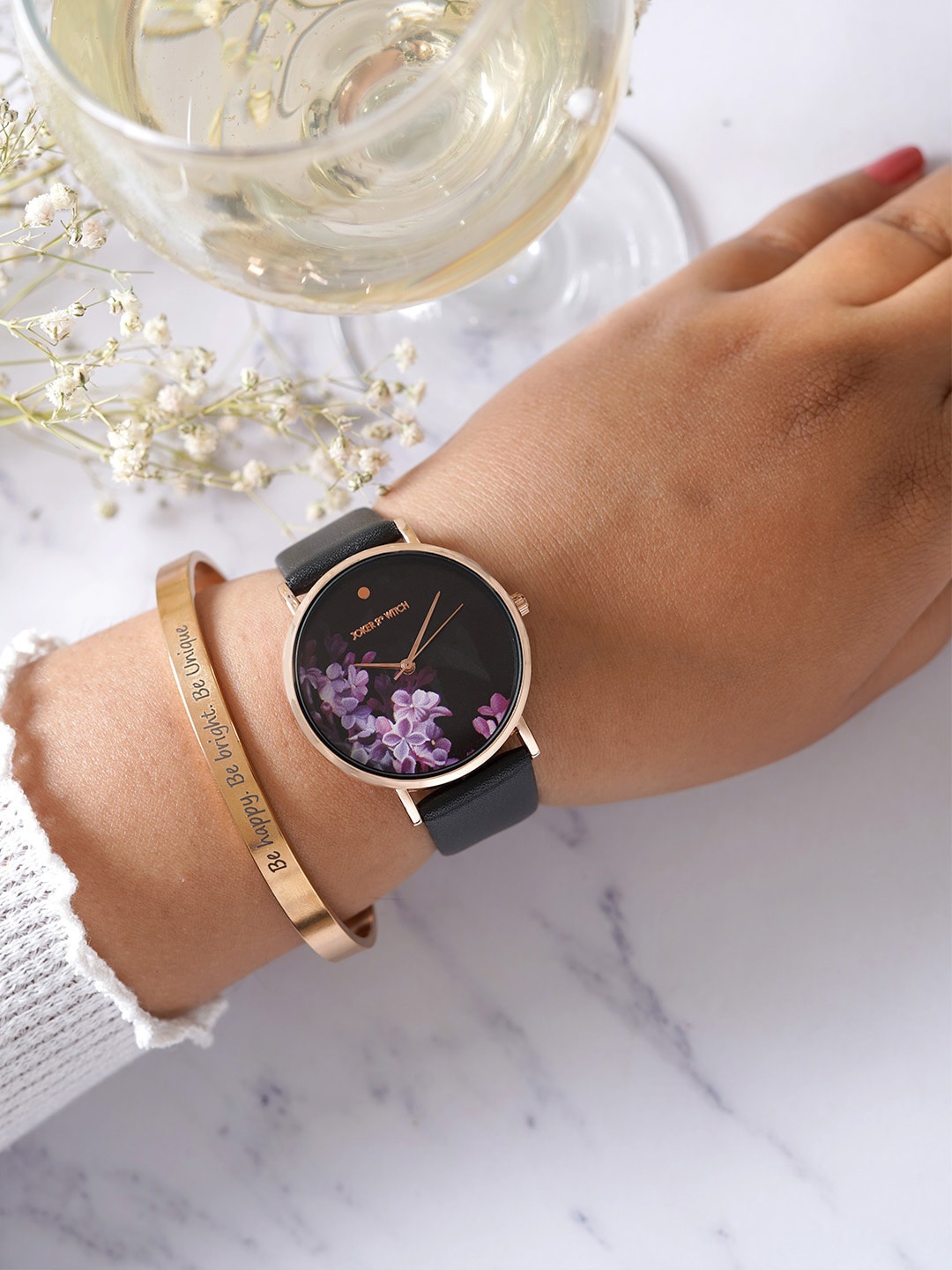 

JOKER & WITCH Women Daniela Watch Bracelet Stack JWBS926, Rose gold