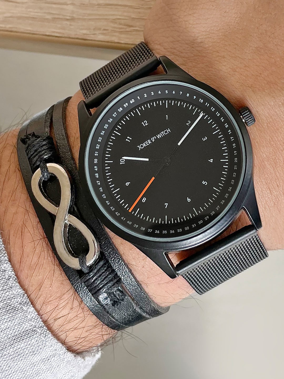 

JOKER & WITCH Men Magnus Bracelet & Watch Gift Set, Black