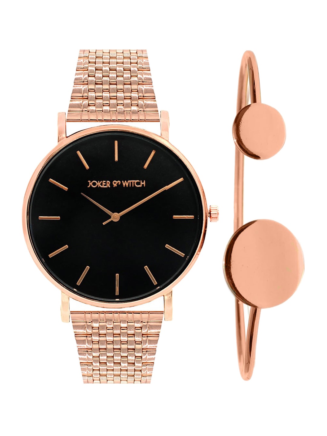 

JOKER & WITCH Women Bracelet Stack & Watch Gift Set, Black