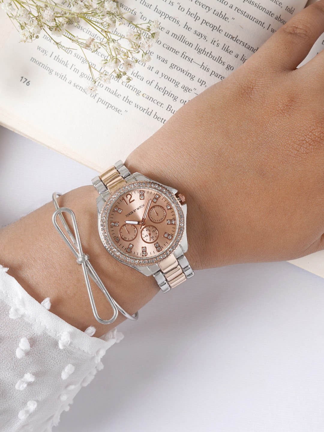 

JOKER & WITCH Women Psalm Watch Gift Set JWBS899, Rose gold