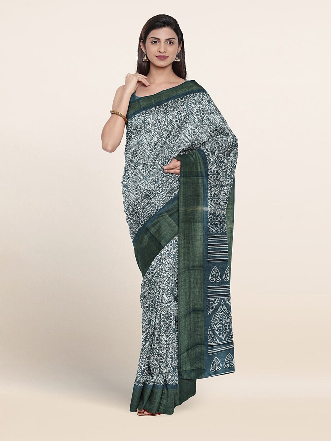 

Pothys Ethnic Printed Saree, Blue