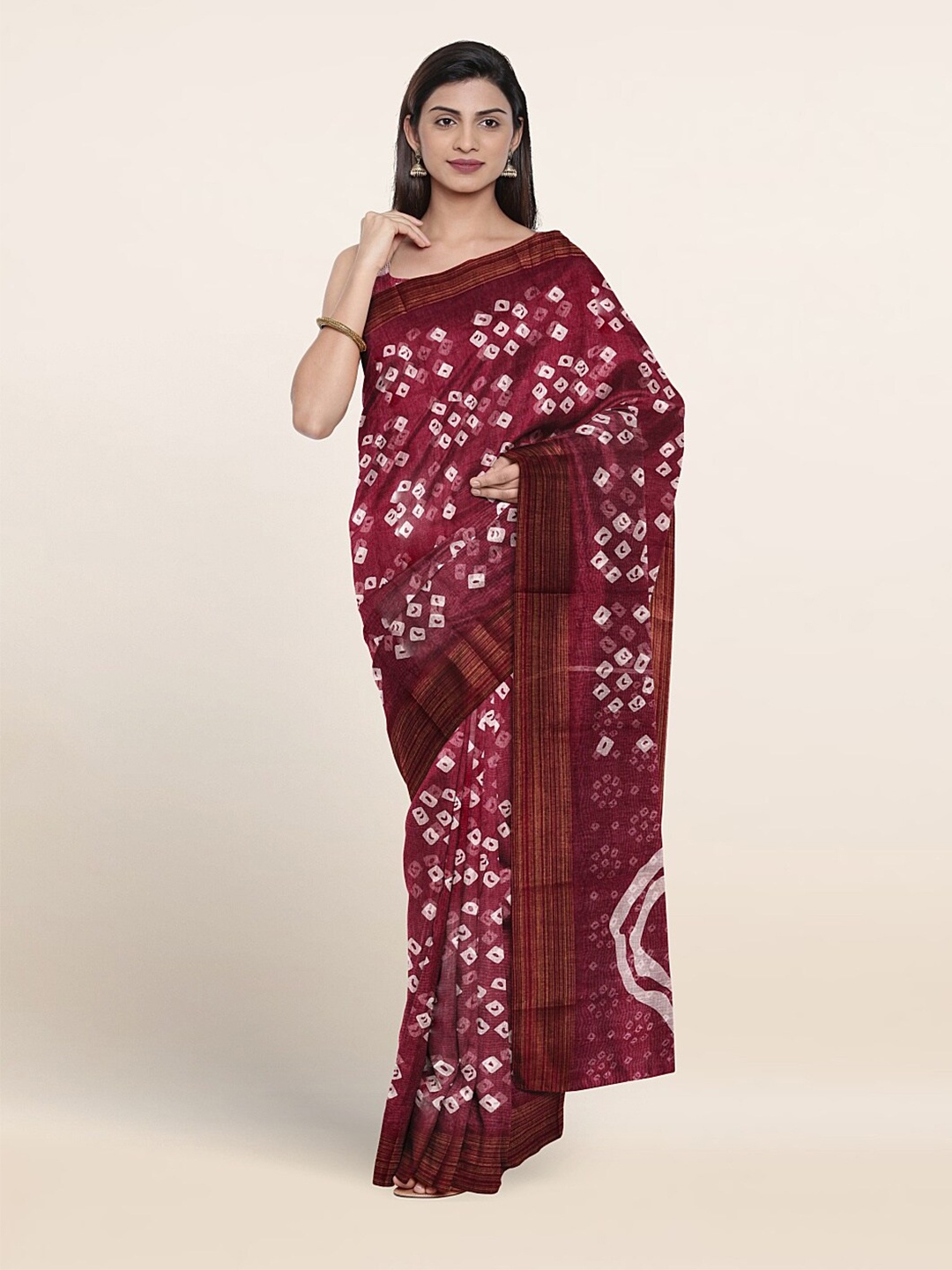 

Pothys Bandhani Printed Saree, Purple