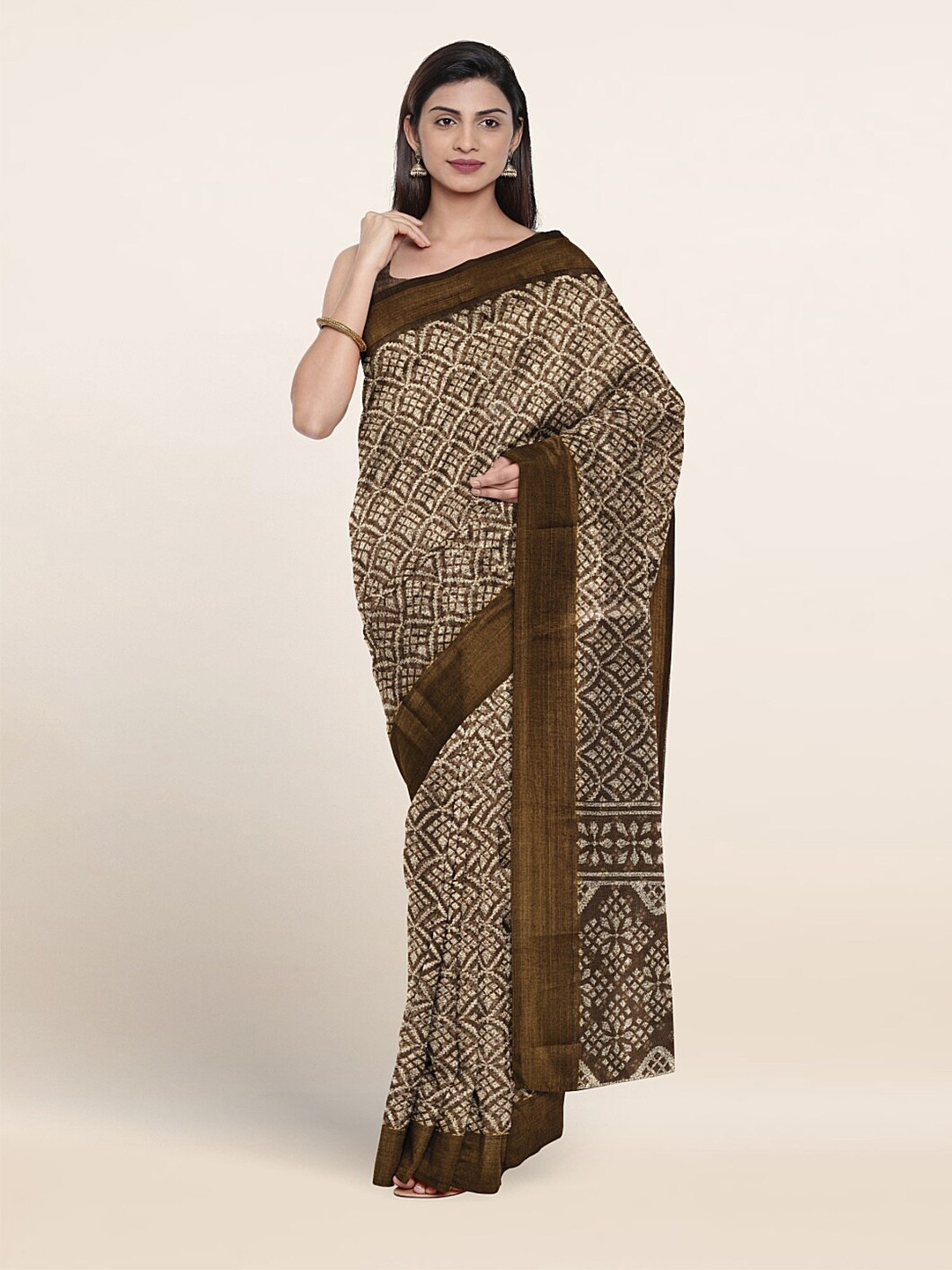 

Pothys Floral Printed Saree, Green