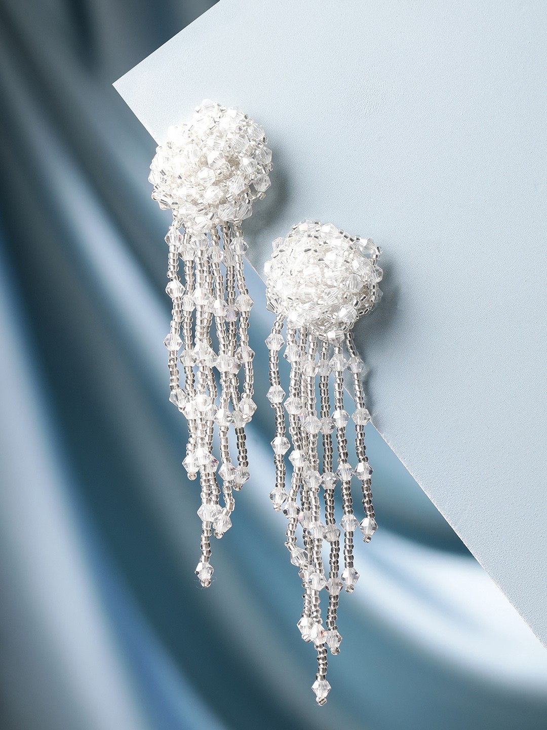 

Rubans Voguish Silver-Plated Classic Drop Earrings