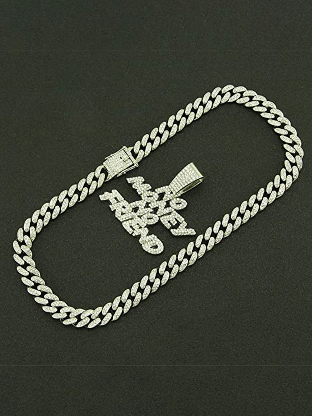

VIEN Silver-Plated Cubic Zirconia Studded Necklace