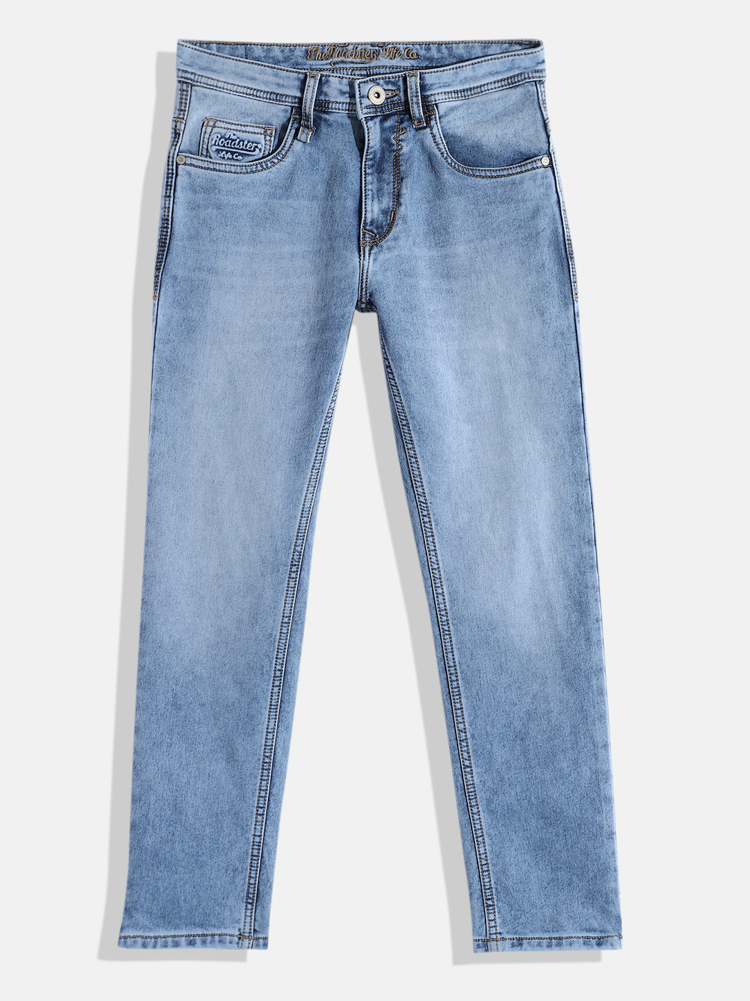 

UTH by Roadster Boys Slim Fit Light Fade Jeans, Navy blue
