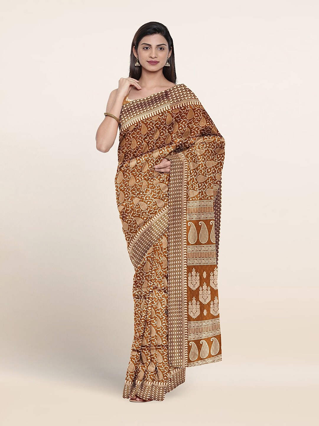 

Pothys Ethnic Printed Cotton Saree, Mustard