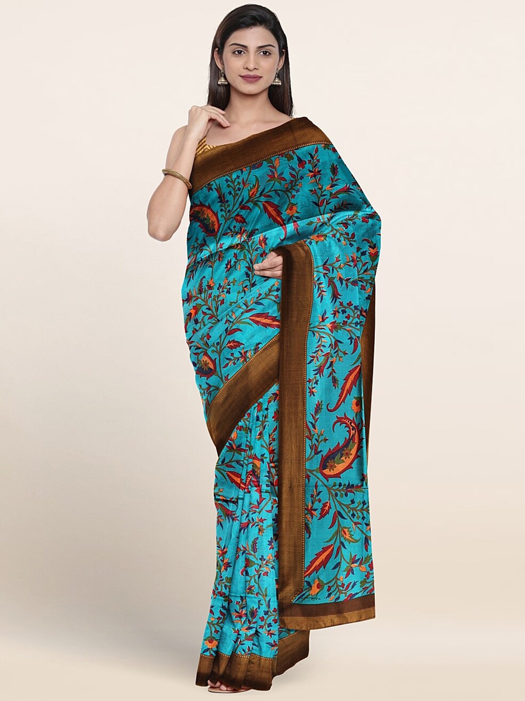 

Pothys Floral Printed Saree, Blue