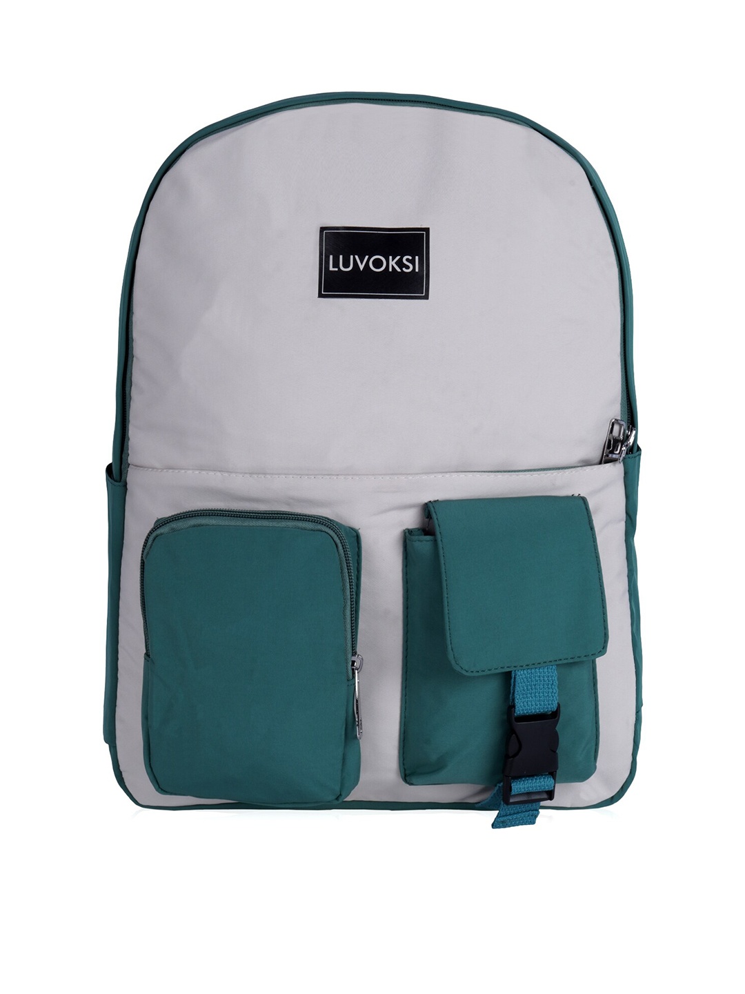 

Luvoksi Colourblocked Medium Backpack, Green