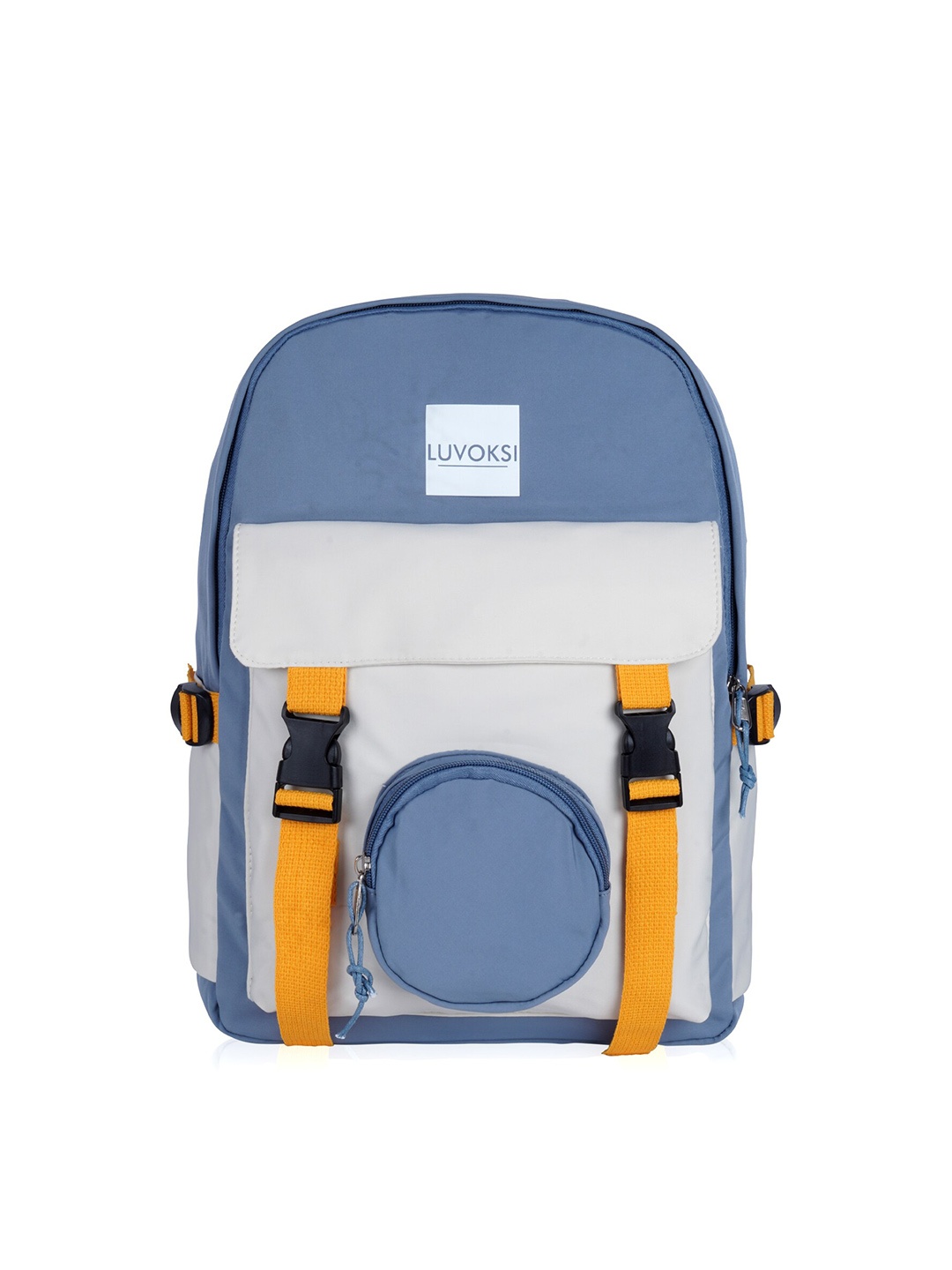 

Luvoksi Colourblocked Medium Backpack, Blue