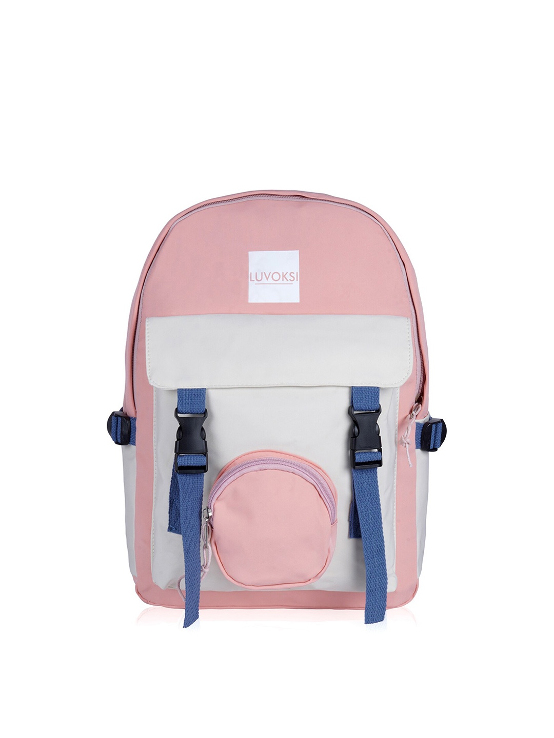 

Luvoksi Women Colourblocked Backpack, Pink