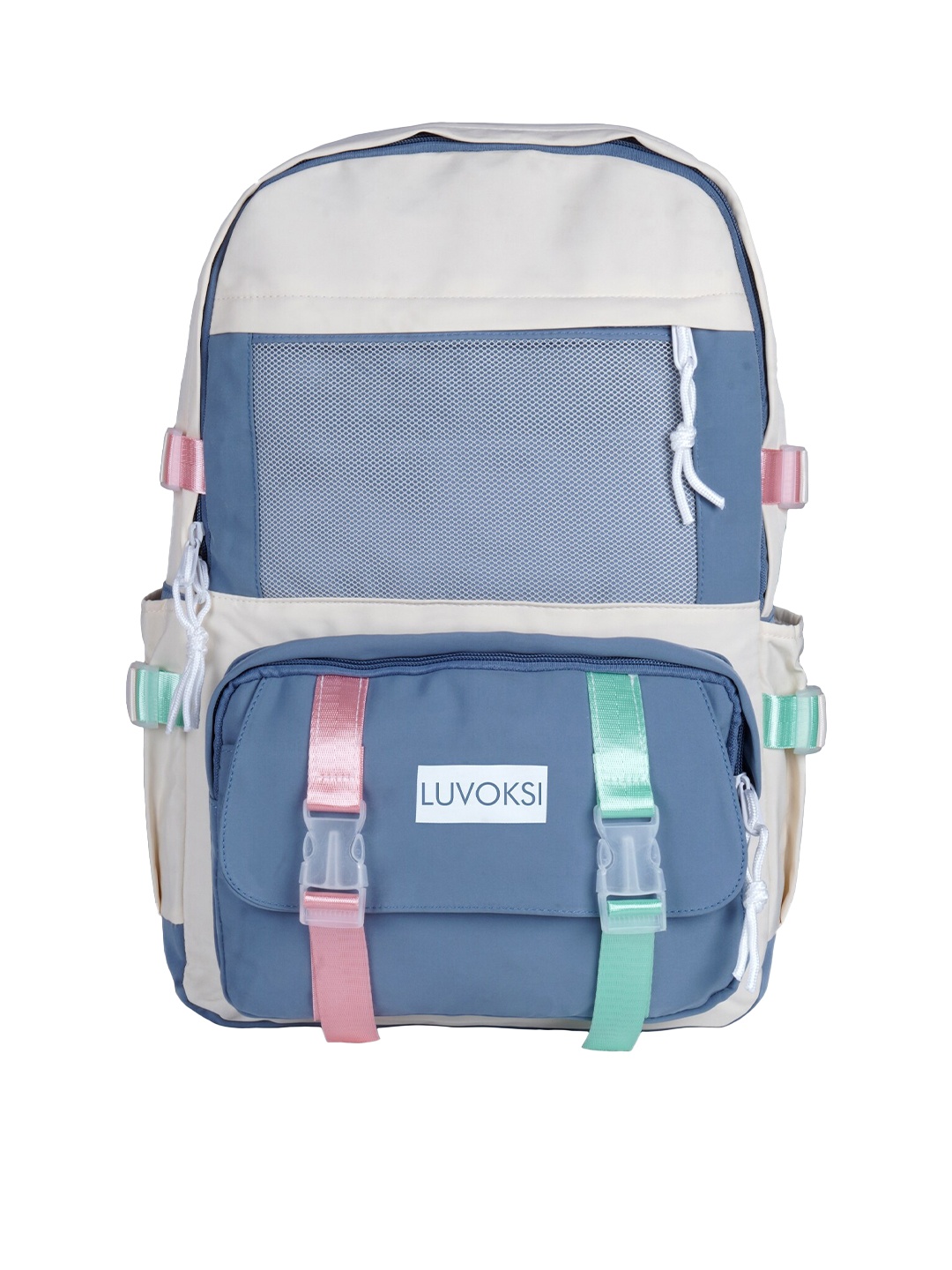 

Luvoksi Women Colourblocked Backpack, Blue