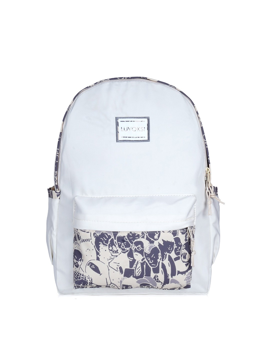 

Luvoksi Women Graphic Printed Backpack, White