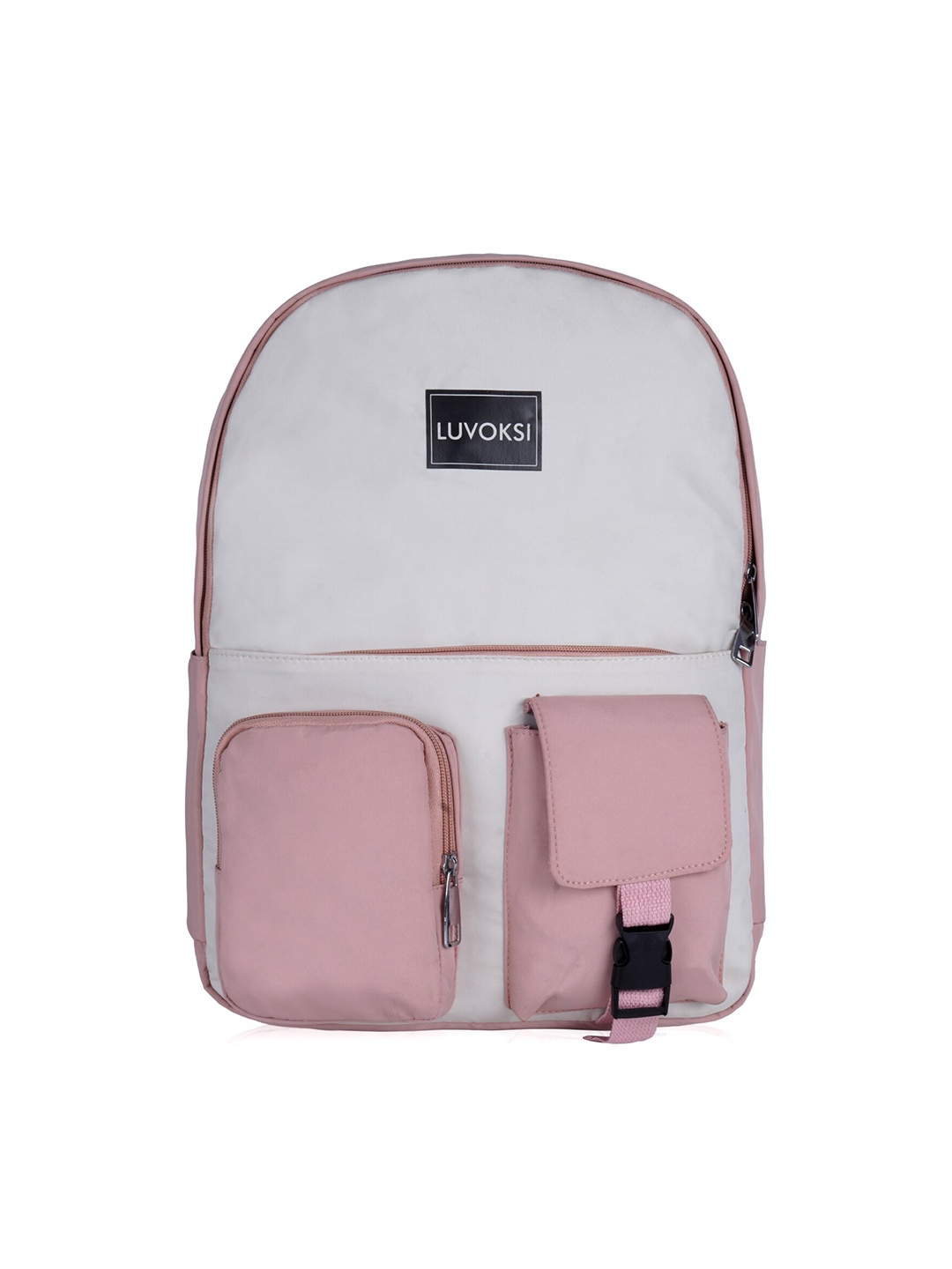 

Luvoksi Women Colourblocked Backpack, Pink
