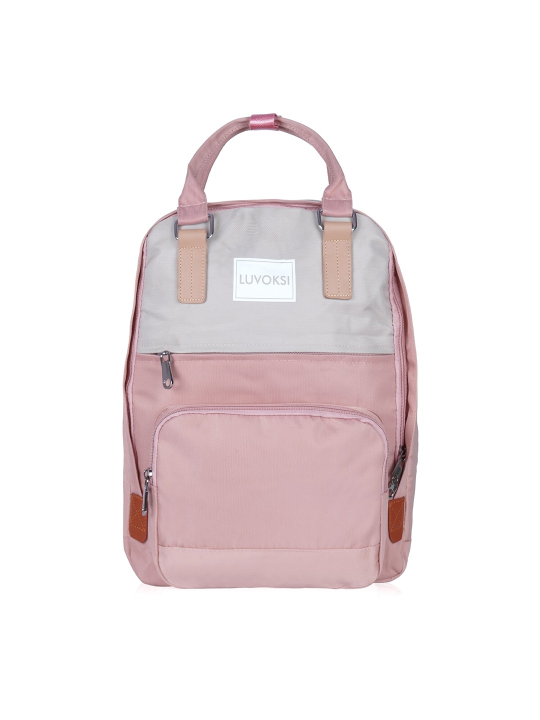 

Luvoksi Women Colourblocked Backpack, Pink