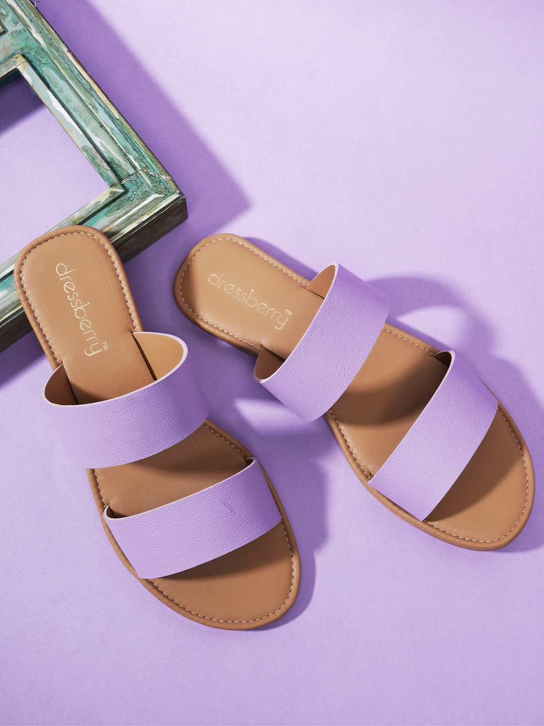 

DressBerry Women Lavender Open Toe Flats