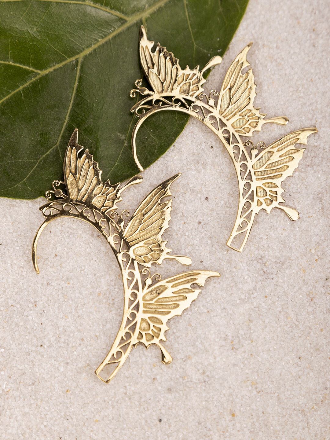

Studio One Love Gold-Plated Contemporary Ear Cuff Earrings