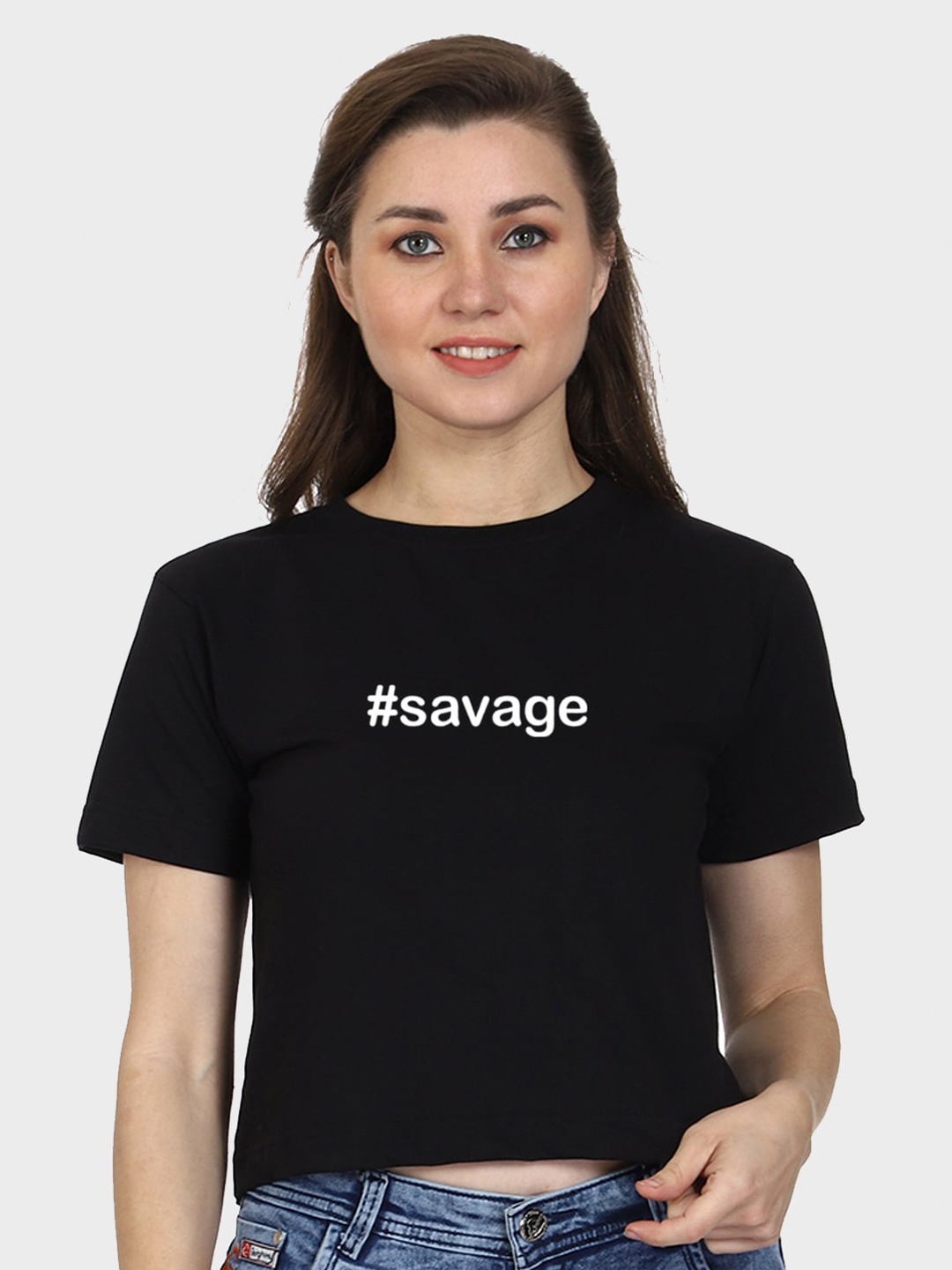 T-SHIRT TRUCK Typography Printed Casual Cotton T-shirt, Black