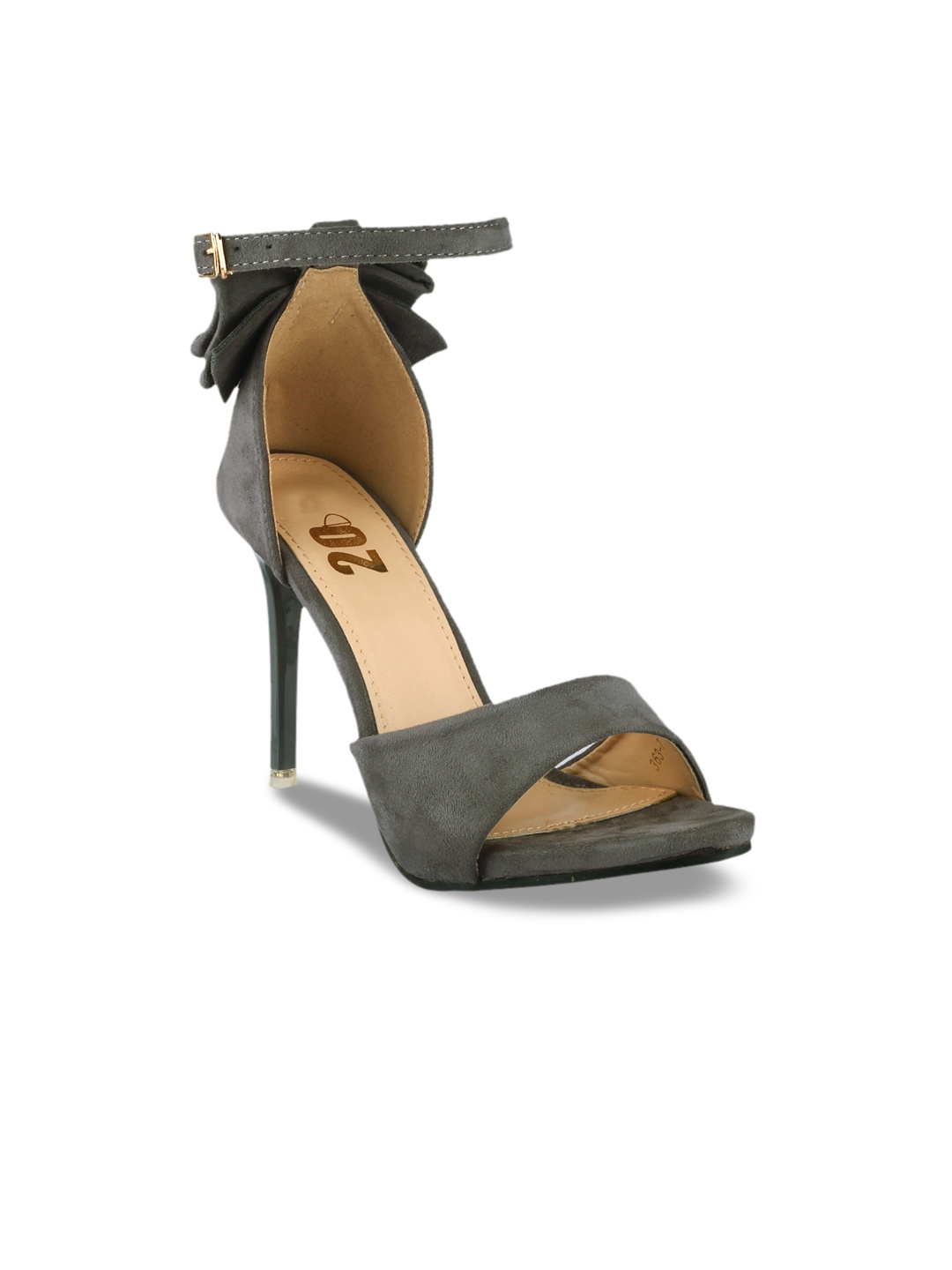 

20Dresses Women Grey Solid Suede Sandals