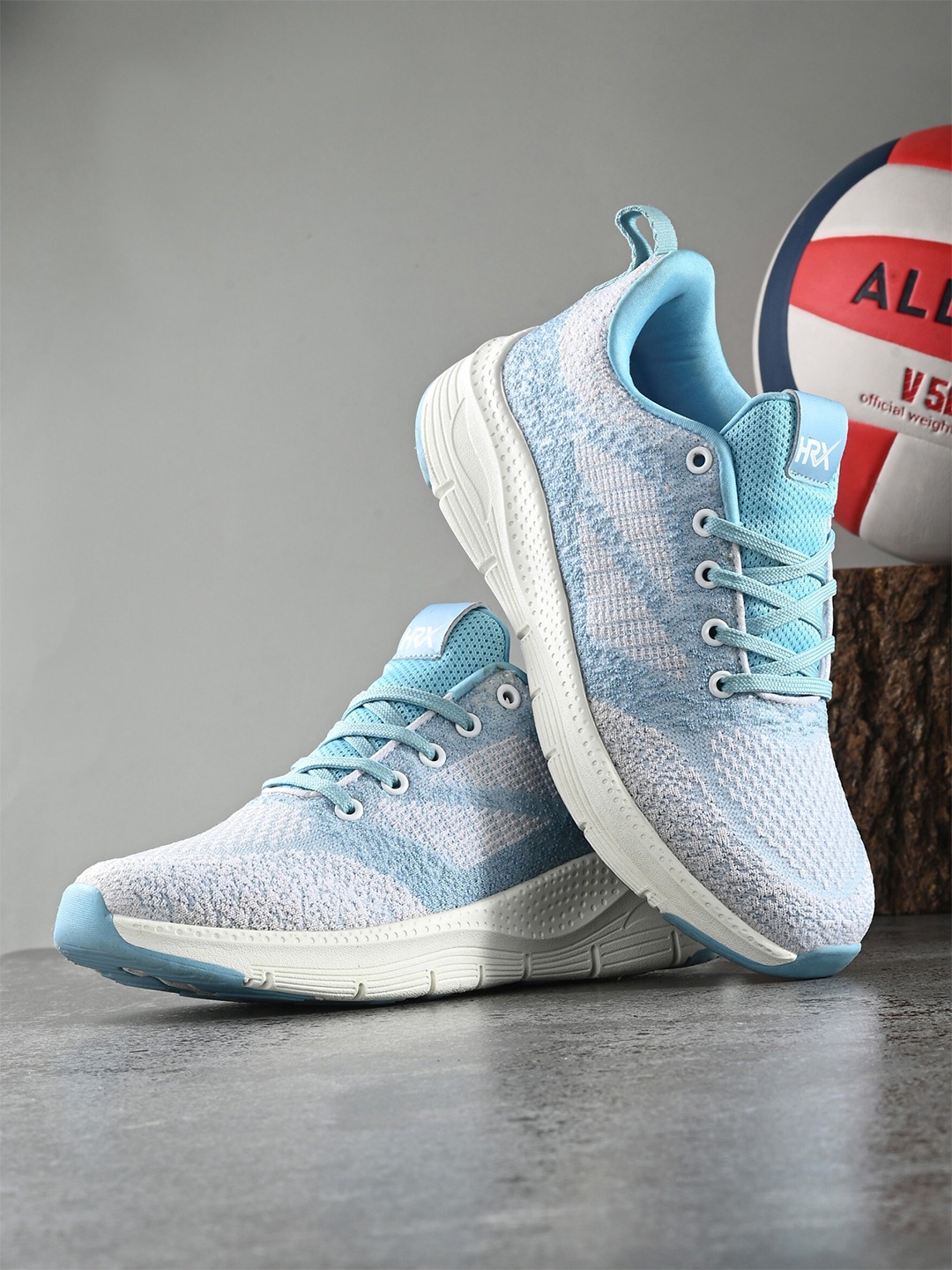 

HRX by Hrithik Roshan Women Blue And White Memory Foam Non-Marking Running Shoes
