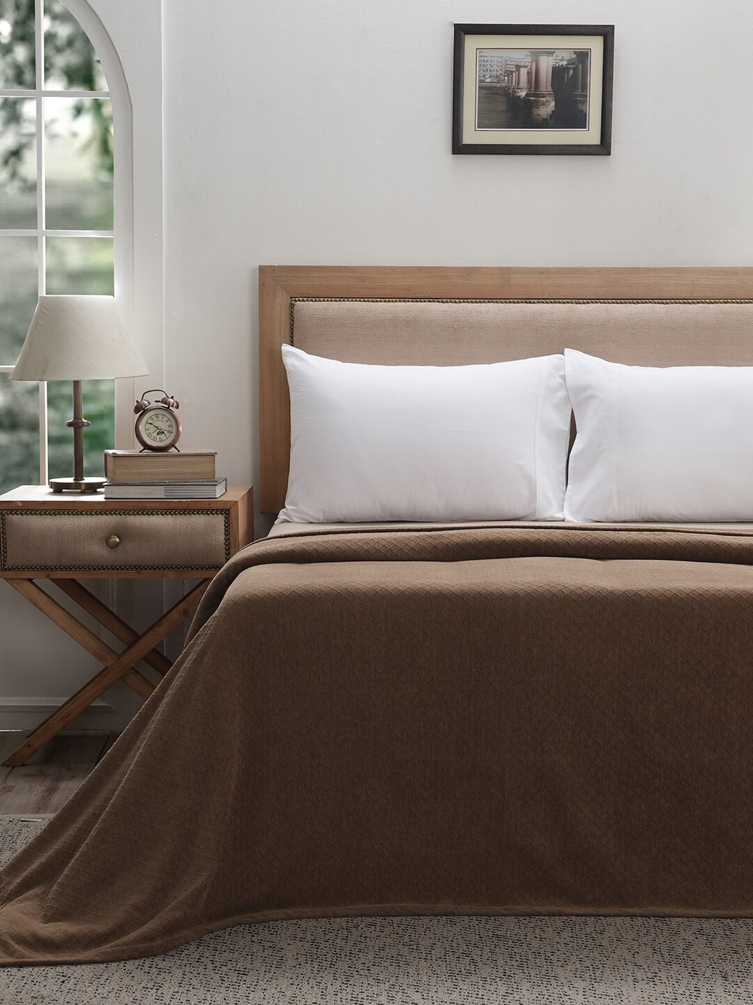 

MASPAR Colorart Blaize Brown 256GSM Cotton Double Bed Cover