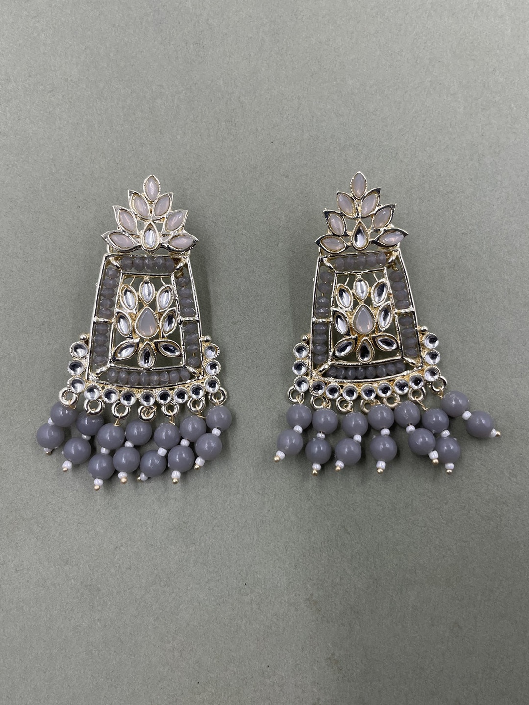 

Rhymee Gold-Plated Floral Pearls Studded Drop Earrings