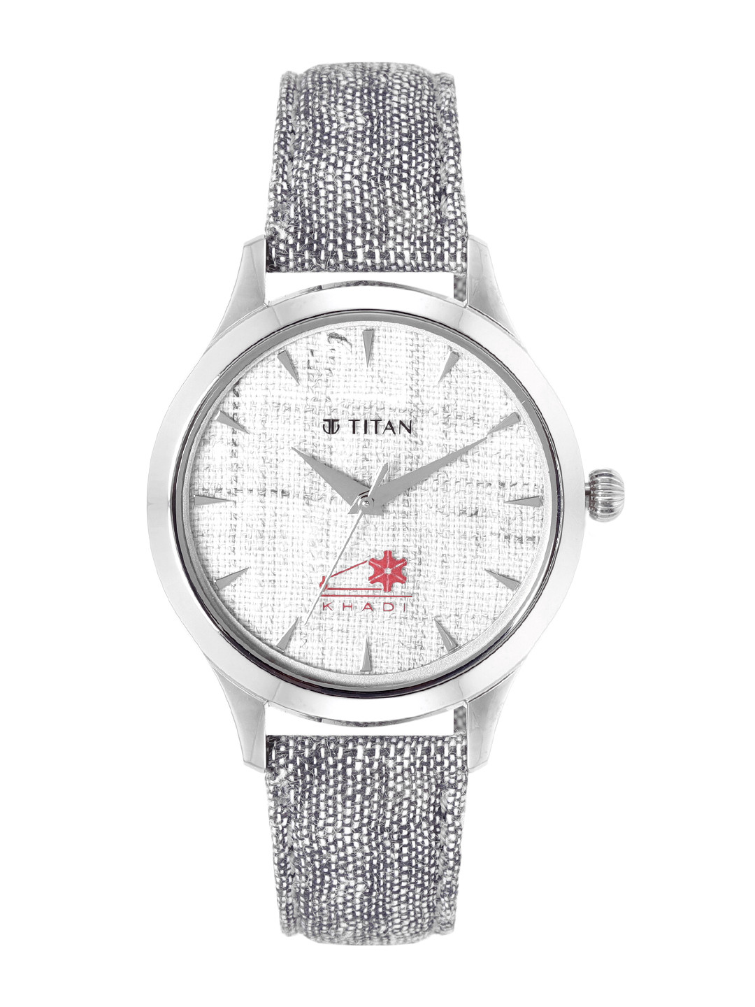 

Titan Women Printed Khadi Analogue Watch 2629SL04, Grey