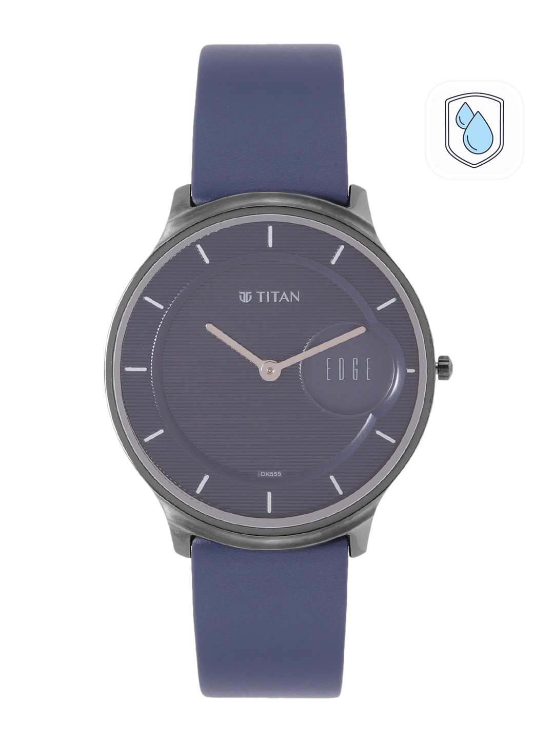 

Titan Men Leather Straps Analogue Watch NR1843QL01, Blue