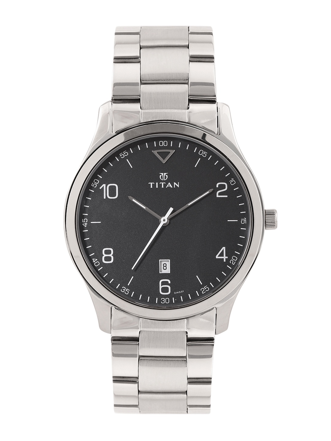 

Titan Men Bracelet Style Classique Analogue Watch NR1770SM02-Steel Colour, Black