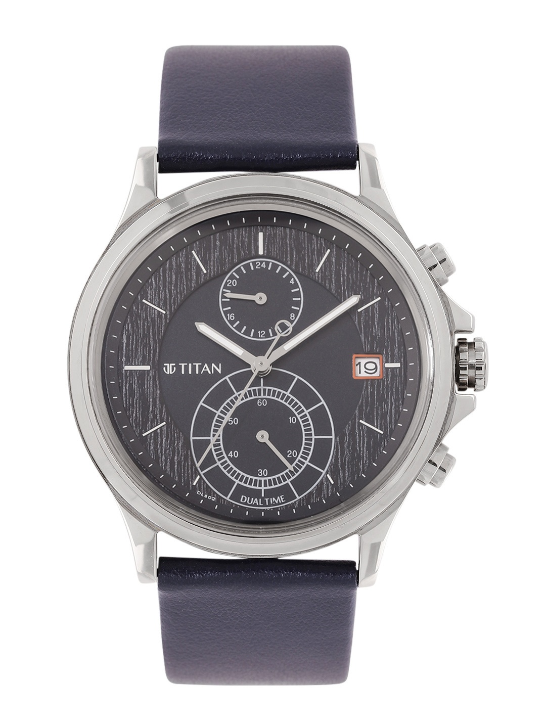 

Titan Men GENTS CLASSIQUE Patterned Dial & Leather Straps Analogue Watch NR1870SL01, Black