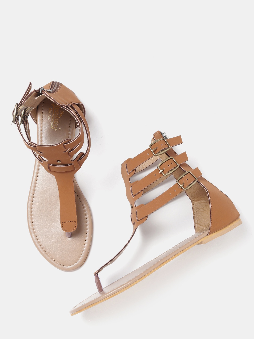 

Roadster Women Brown Solid Gladiators