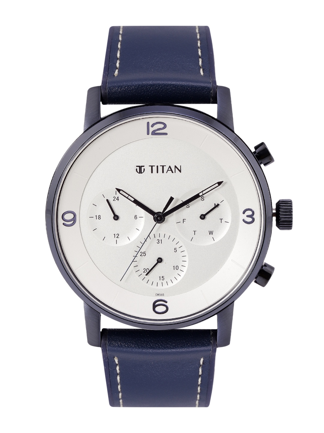 

Titan Men Regular Straps Analogue Chronograph Watch NR90119QP01, White