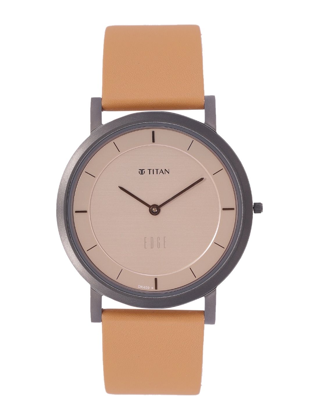 

Titan Men Leather Straps Analogue Watch NR1595QL01, Beige