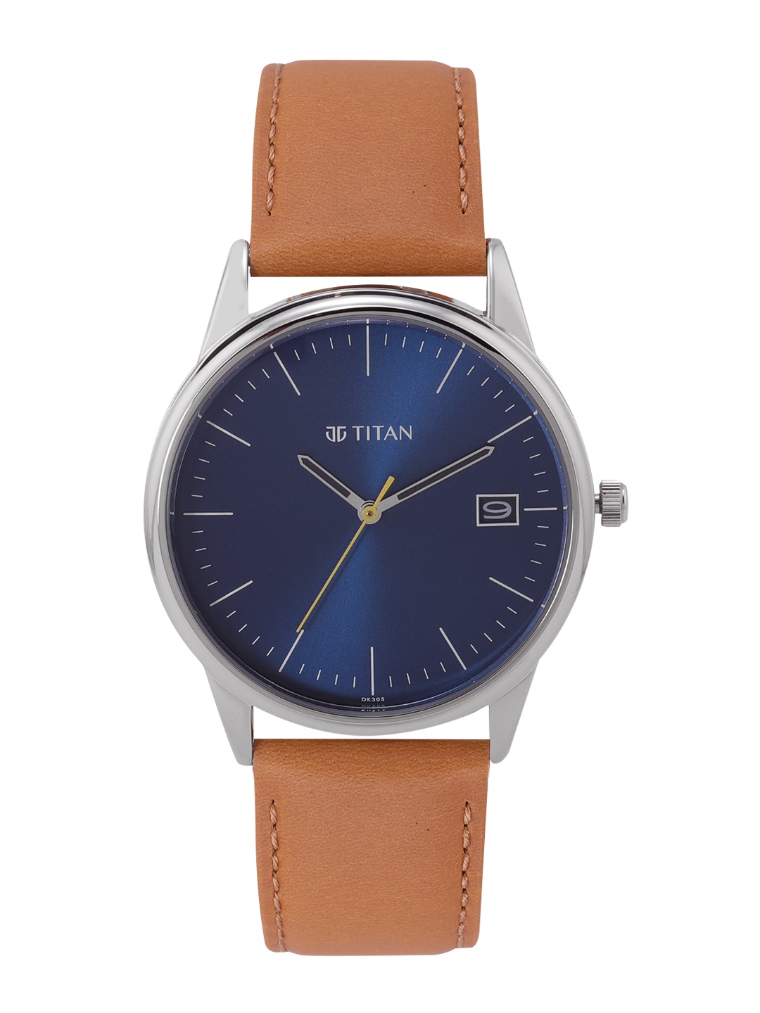 

Titan Classique Men Leather Straps Analogue Watch NN1836SL02, Navy blue