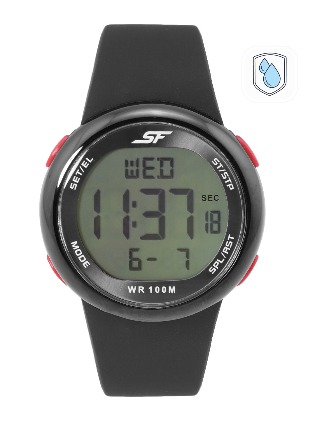 

Sonata Men Digital Watch 77098PP01, Black