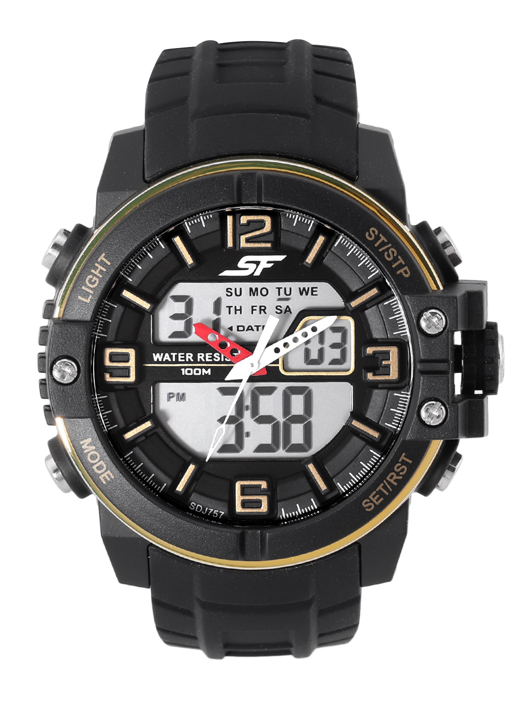 

Sonata Men Analogue and Digital Watch 77099PP04, Black