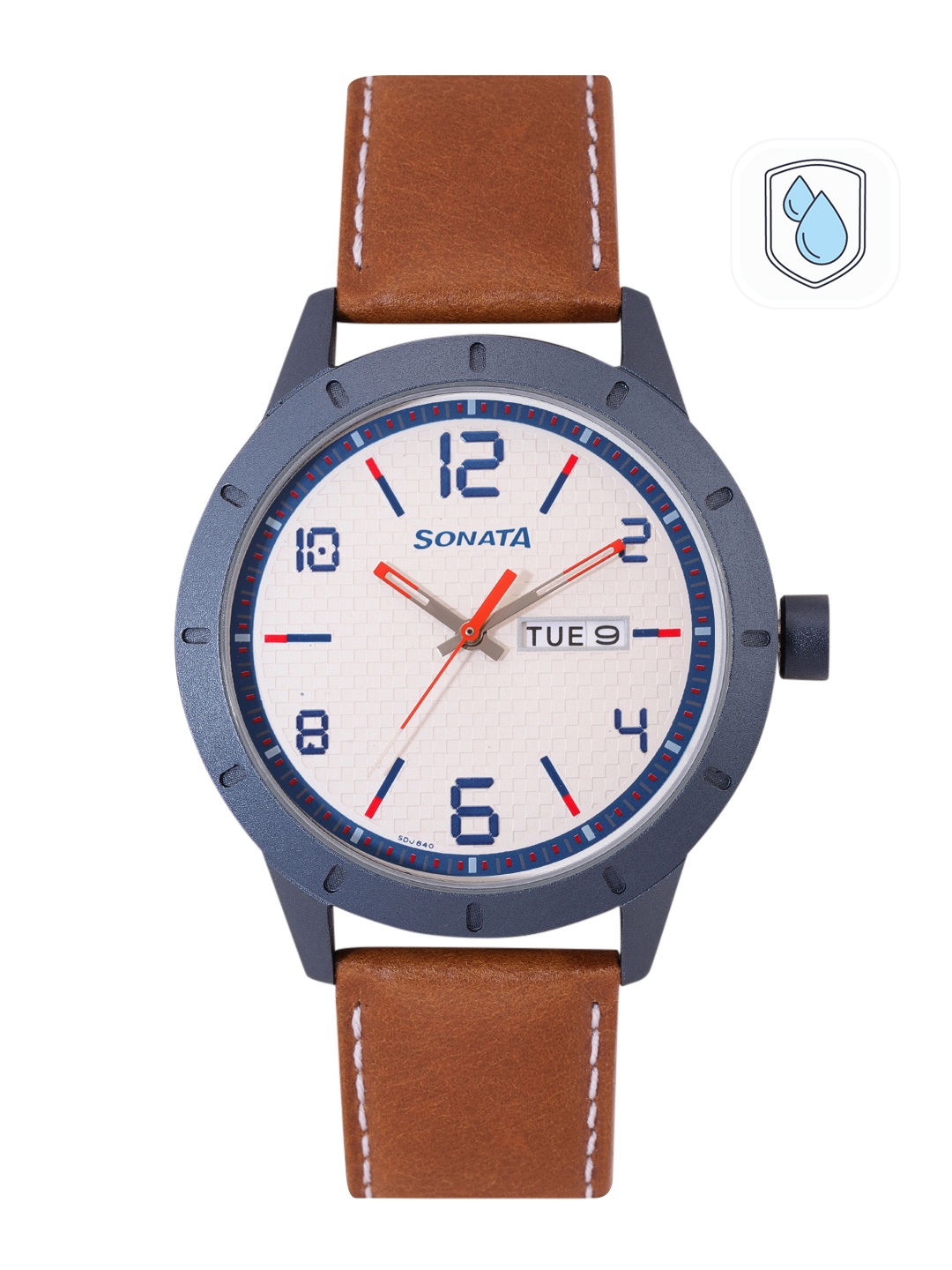 

Sonata Men Leather Trndz Analogue Watch 7137AL03-Dark Blue Colour, White