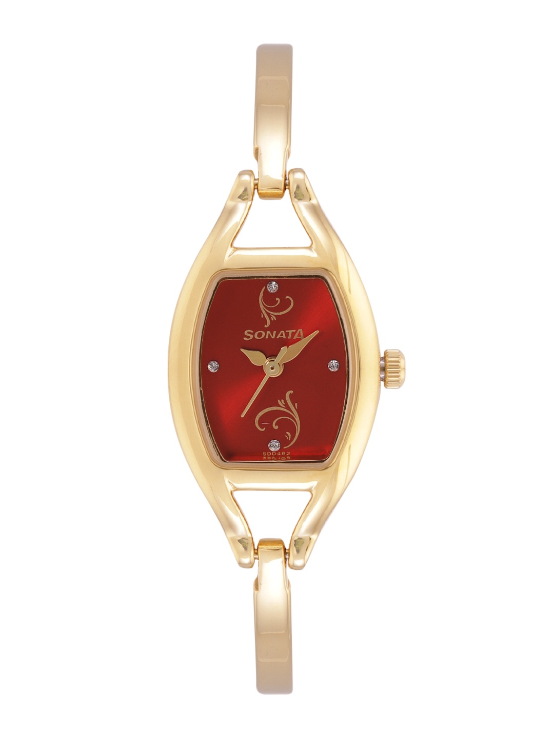 

Sonata Women Cuff Straps Analogue Watch NR8114YM01, Red