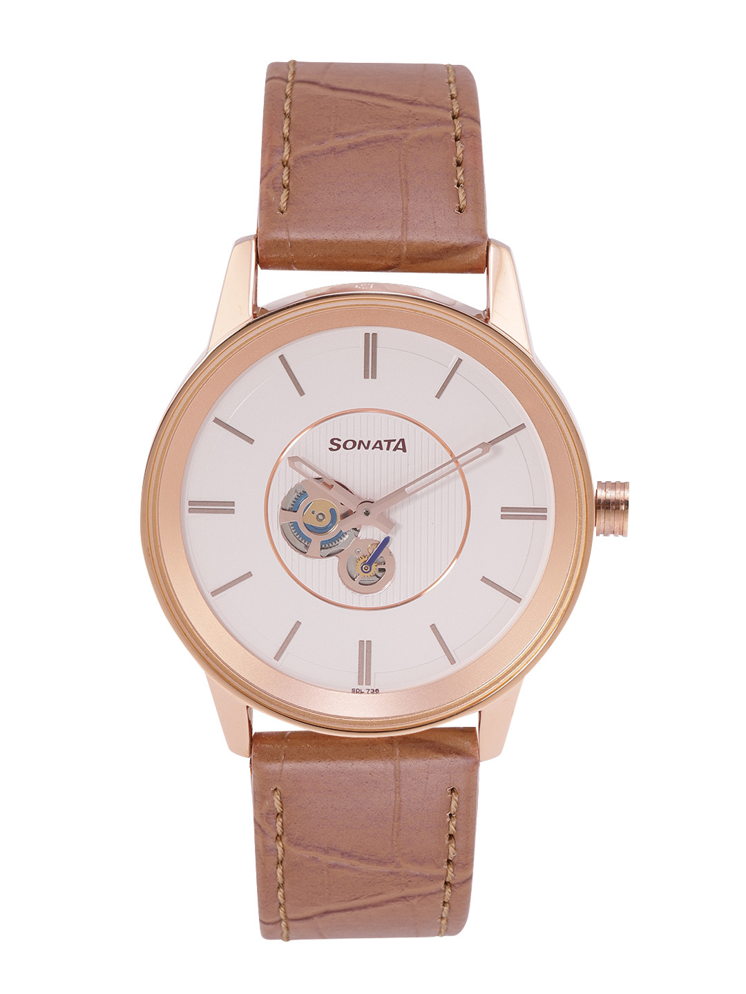 

Sonata Men Textured Straps Analogue Watch NR7133WL01, White