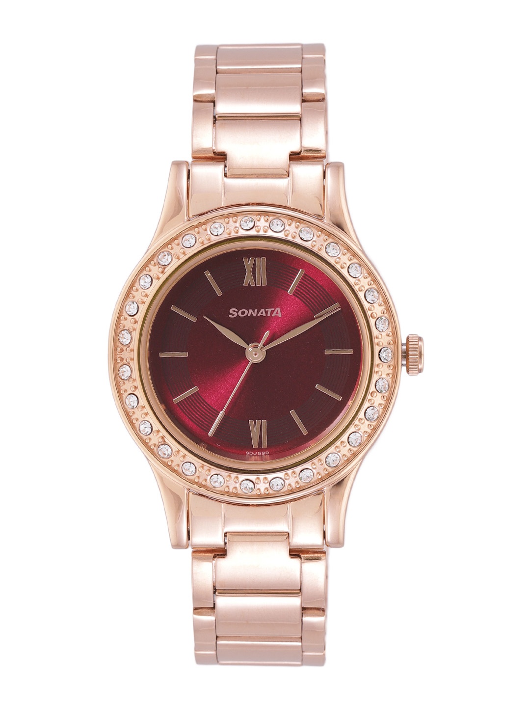 

Sonata Women Bracelet Style Straps Analogue Watch NR8123WM02, Maroon