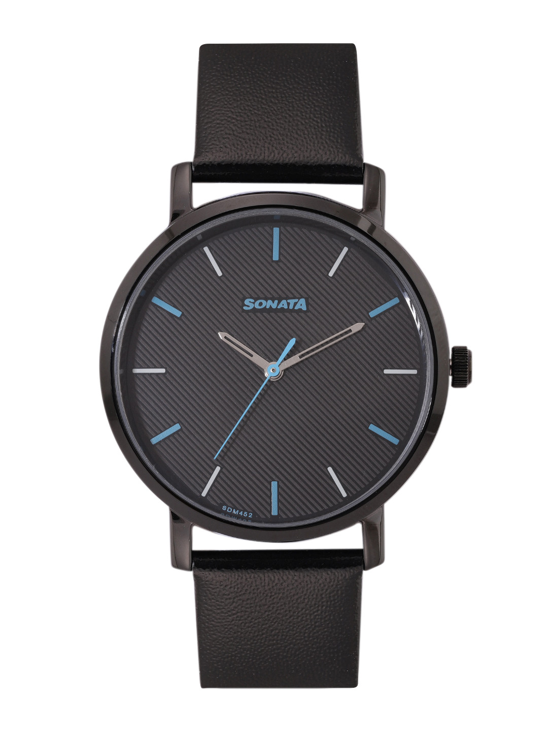 

Sonata Men Leather Trndz Analogue Watch 7142NL04-Black Colour