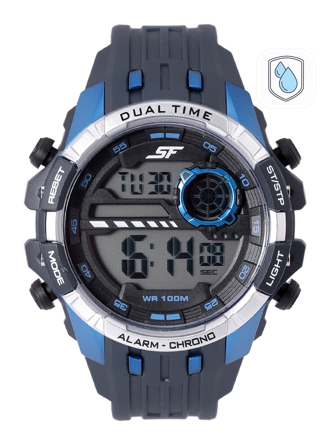 

Sonata Men Digital Multi Function Watch 77101PP02, Black